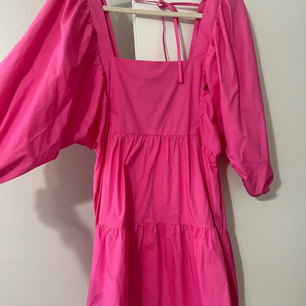 A New Day Pink Tiered Ruffled Sundress